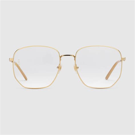 gold gucci eyeglasses|Gucci gold rimmed glasses.